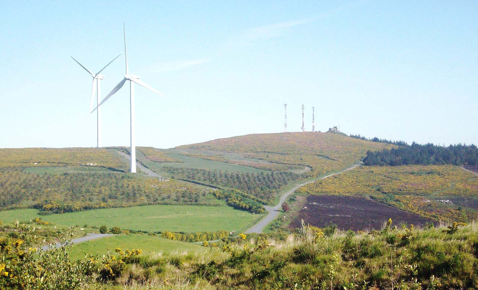 Panoramica su pale eoliche