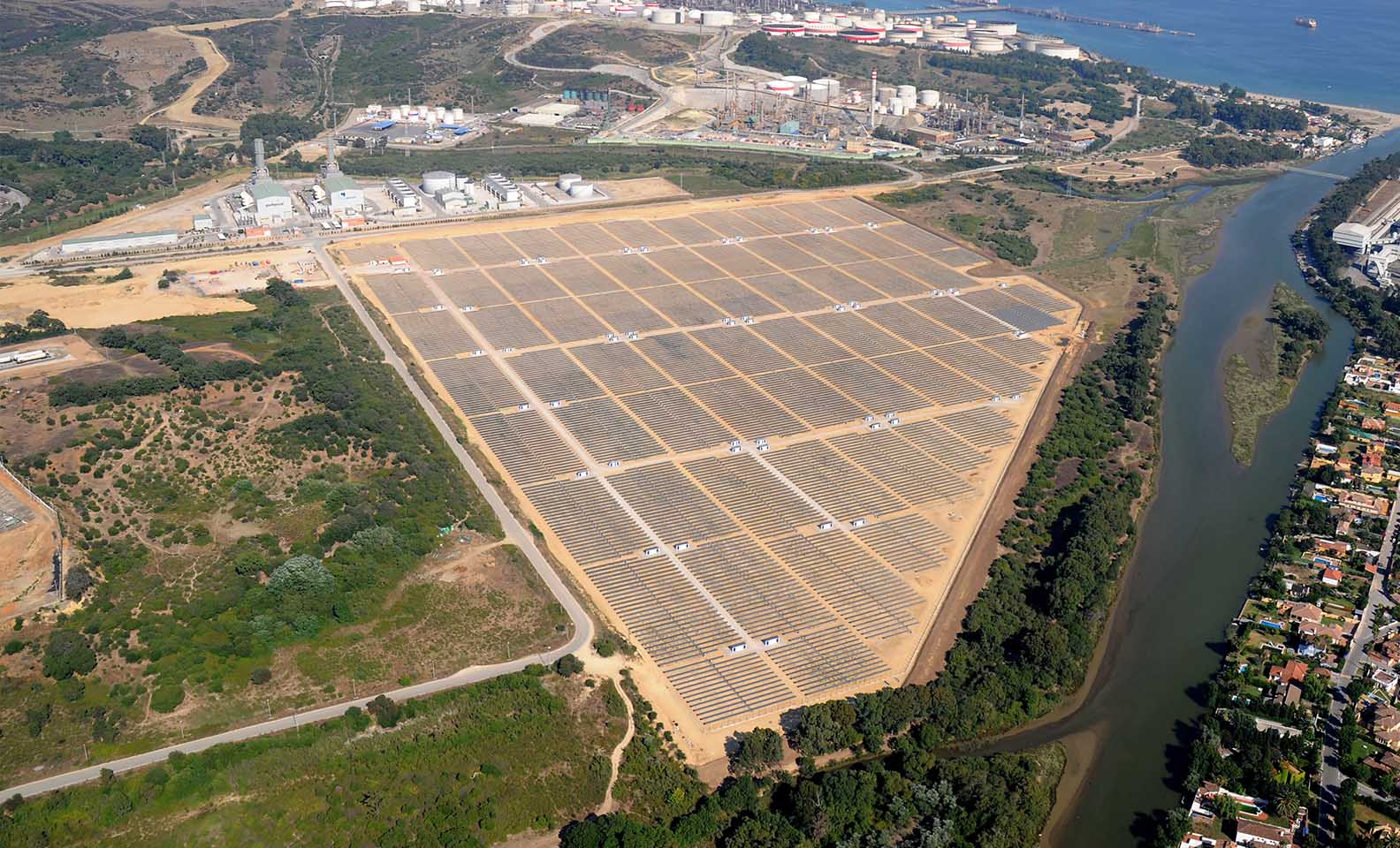 Paneles fotovoltaicos desde arriba